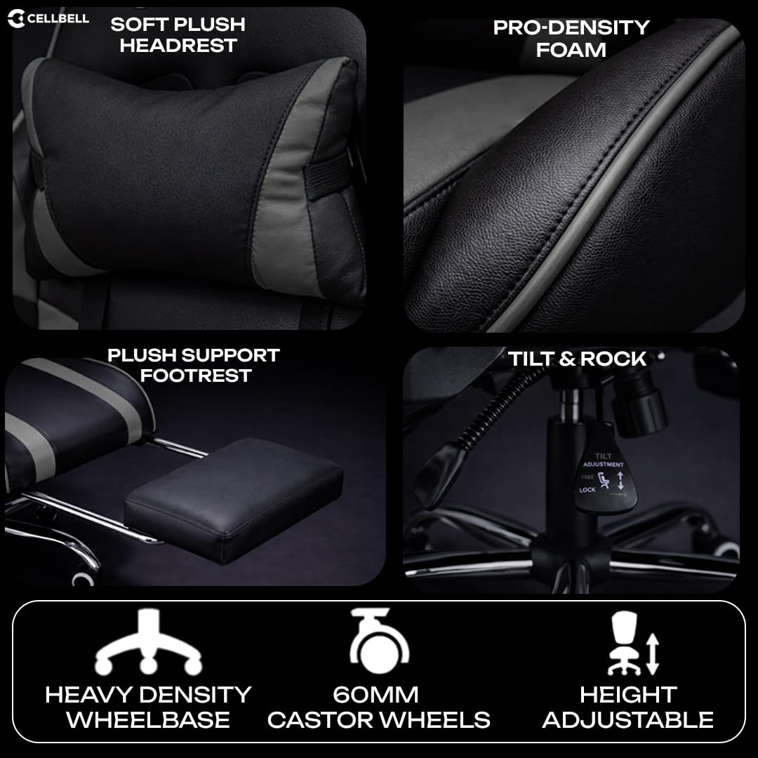 Cellbe Ergonomic Gaming Chair in Leatherette – Luxe Maple