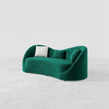 Curvy Premium Sofa Set In Suede - Luxe Maple