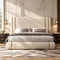 Dennis Luxury Upholstered Bed in Suede | Modern Luxury Bed - Luxe Maple