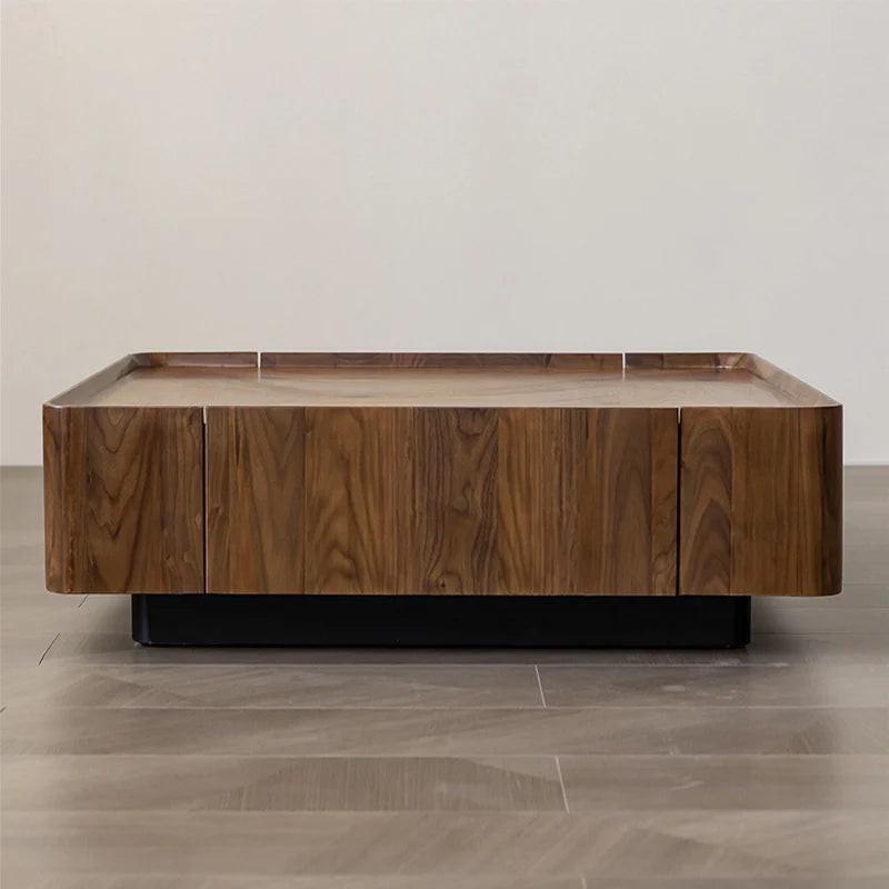 Dexter Luxury Center Table in Teak Wood | Designer Coffee Table - Luxe Maple