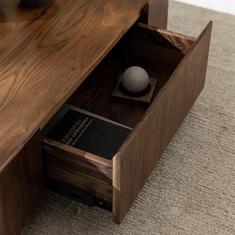 Dexter Luxury Center Table in Teak Wood | Designer Coffee Table - Luxe Maple