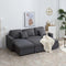 Desk Sofa Cum Bed In Suede - Luxe Maple