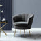 Flower Luxury Accent Chair In Suede