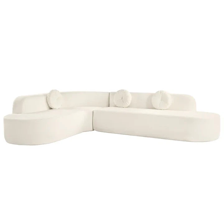 Gello Premium Sectional Sofa Set In Suede - Luxe Maple