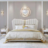 Pasco Premium Upholstered Bed in Suede