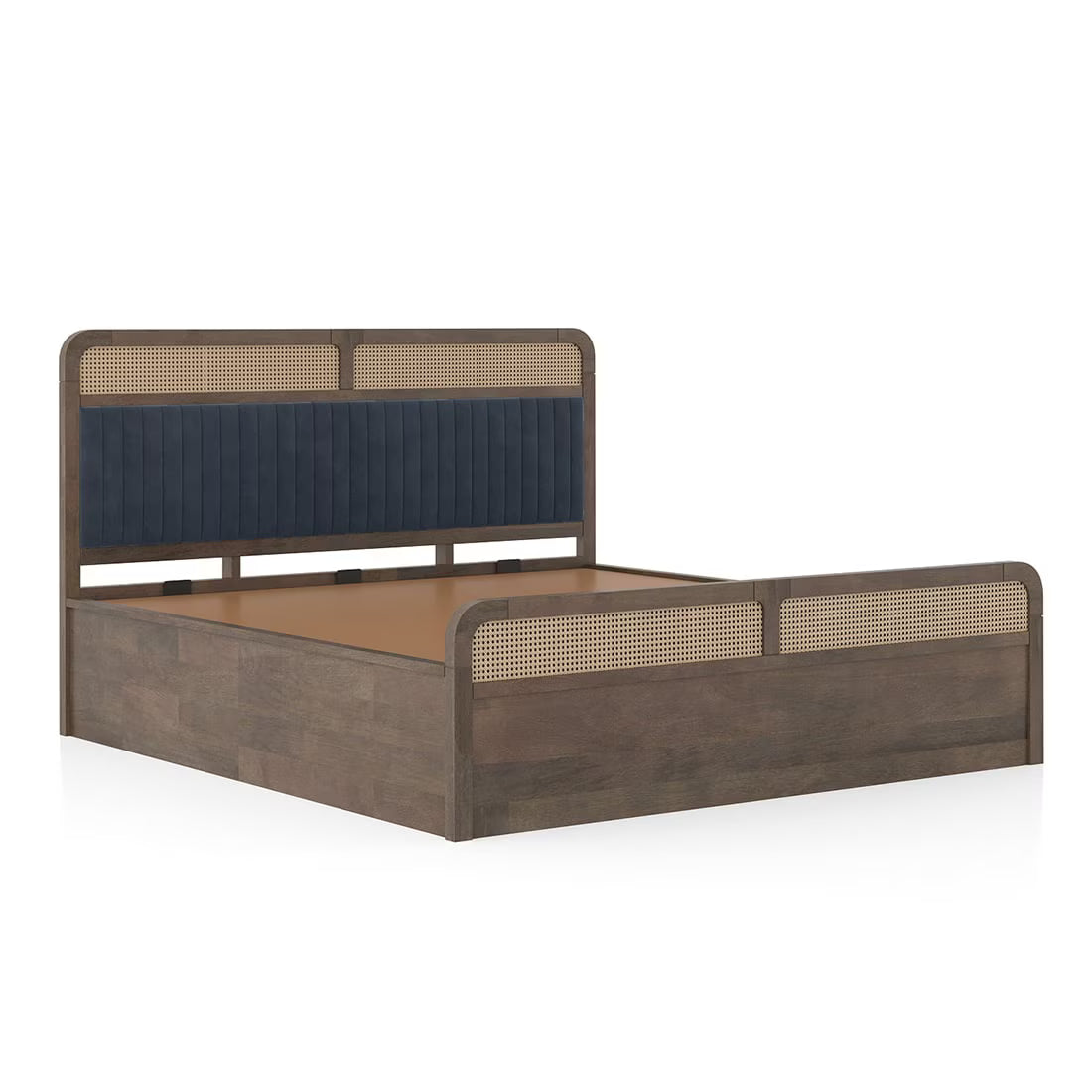 Henry Solid Wood Bed In Walnut - Luxe Maple