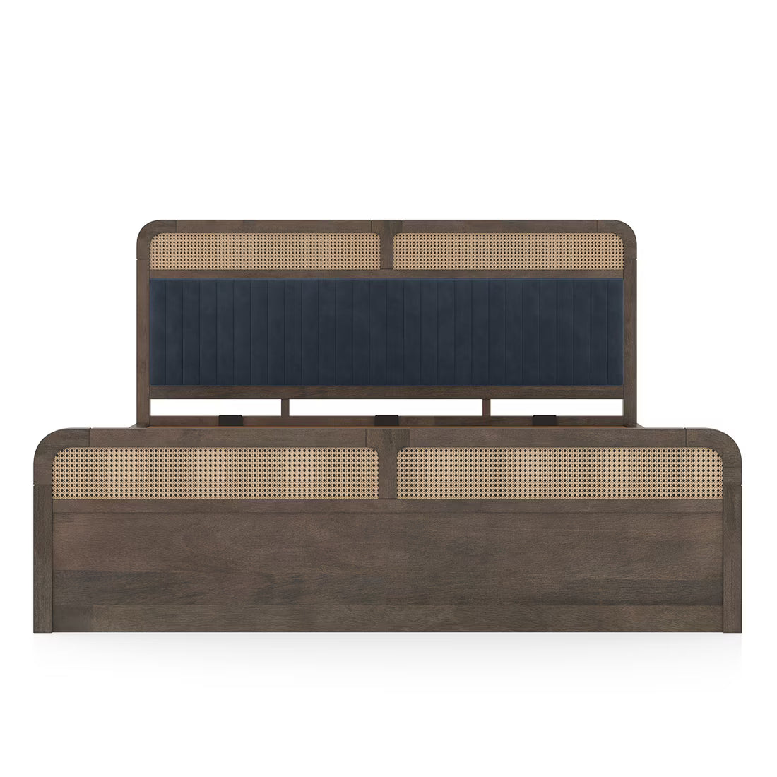 Henry Solid Wood Bed In Walnut - Luxe Maple
