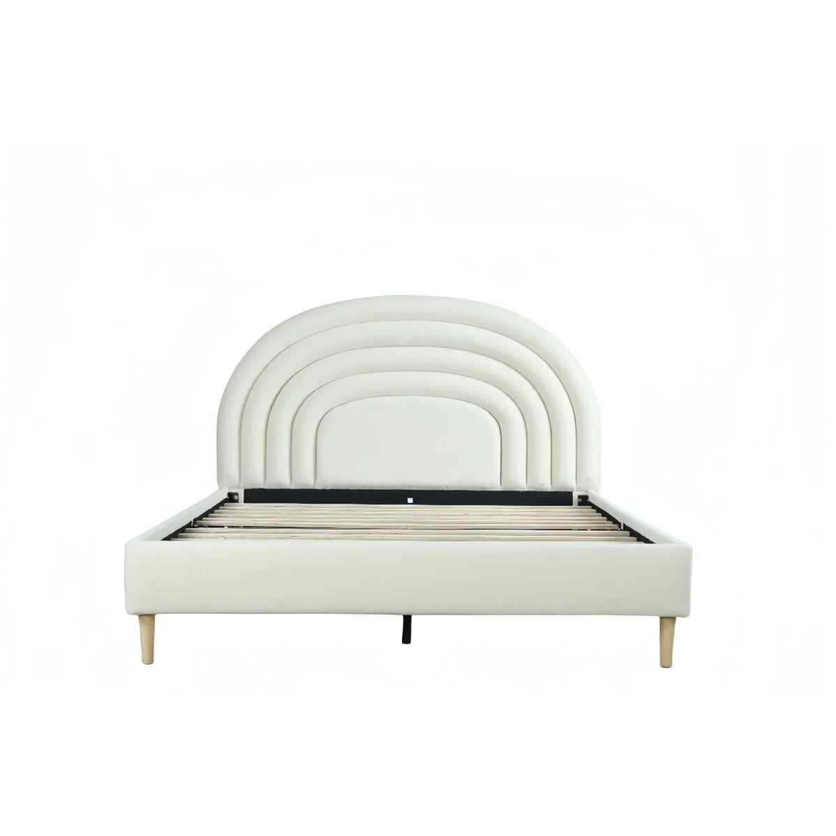 Hero Upholstered Non Storage Bed In Brooklyn - Luxe Maple