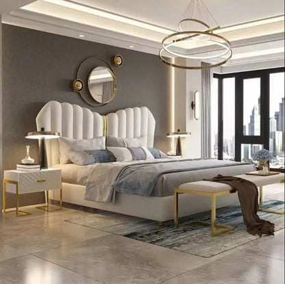 Pasco Premium Upholstered Bed in Suede