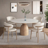 European Round Premium Dinning Table Set In Teak Wood Only Table