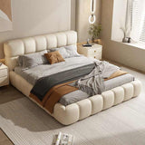 Inox Upholstered Bed In Suede - Luxe Maple