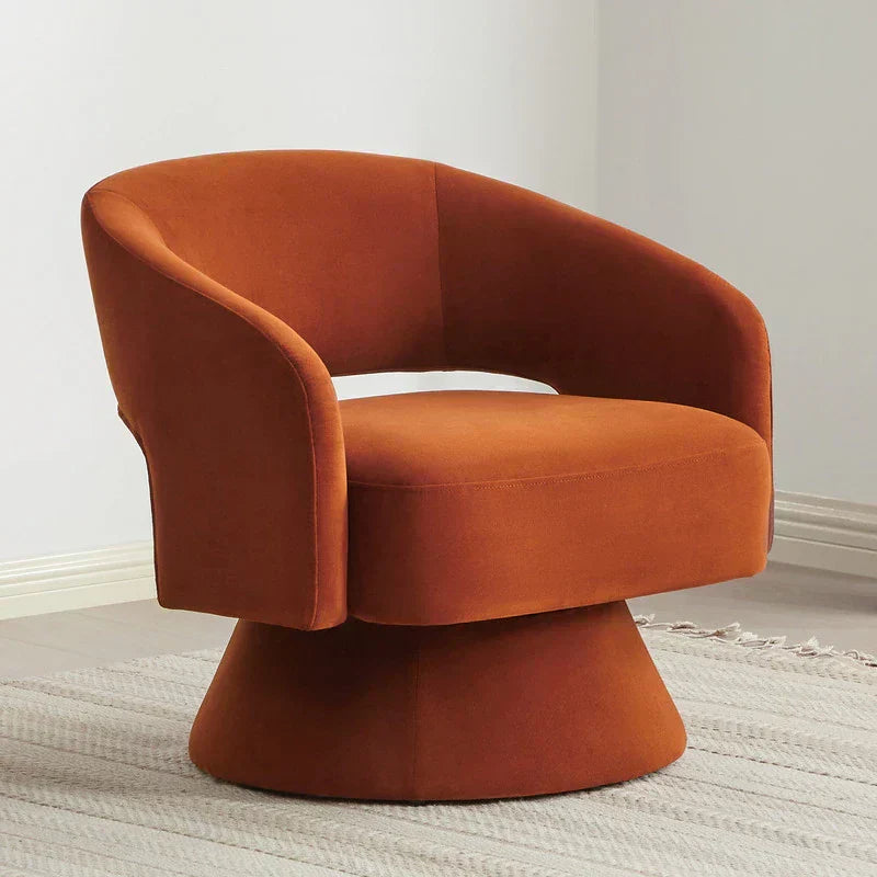 Jamiey Upholstered Accent Sofa Chair Burnt Orange