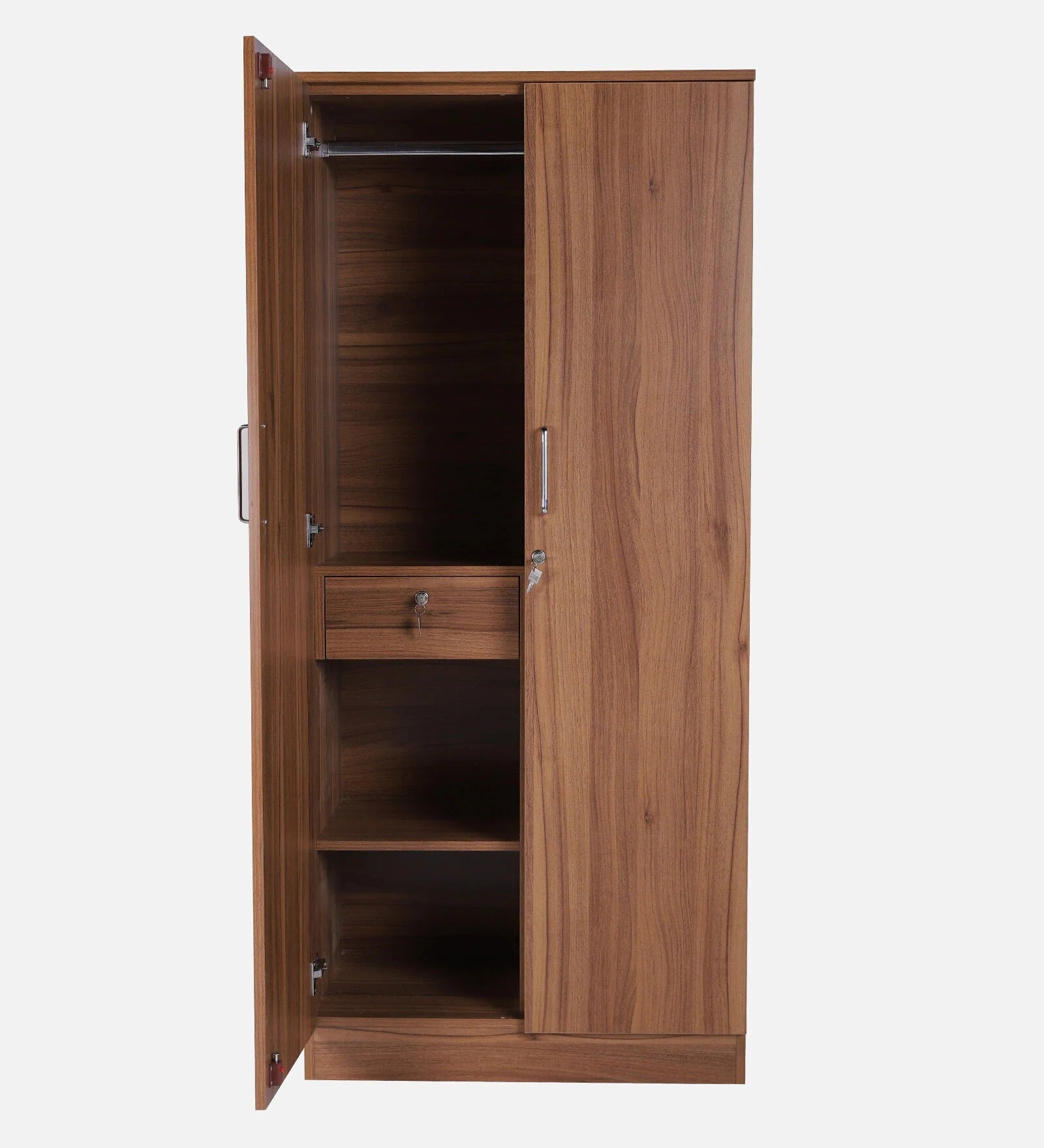 Kelly 2 Door Wardrobe In Walnut - Luxe Maple