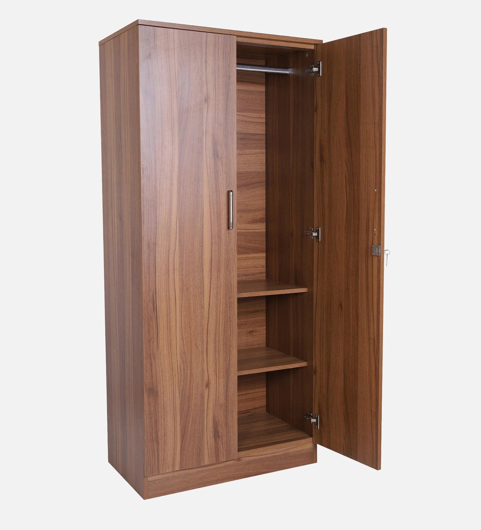 Kelly 2 Door Wardrobe In Walnut - Luxe Maple
