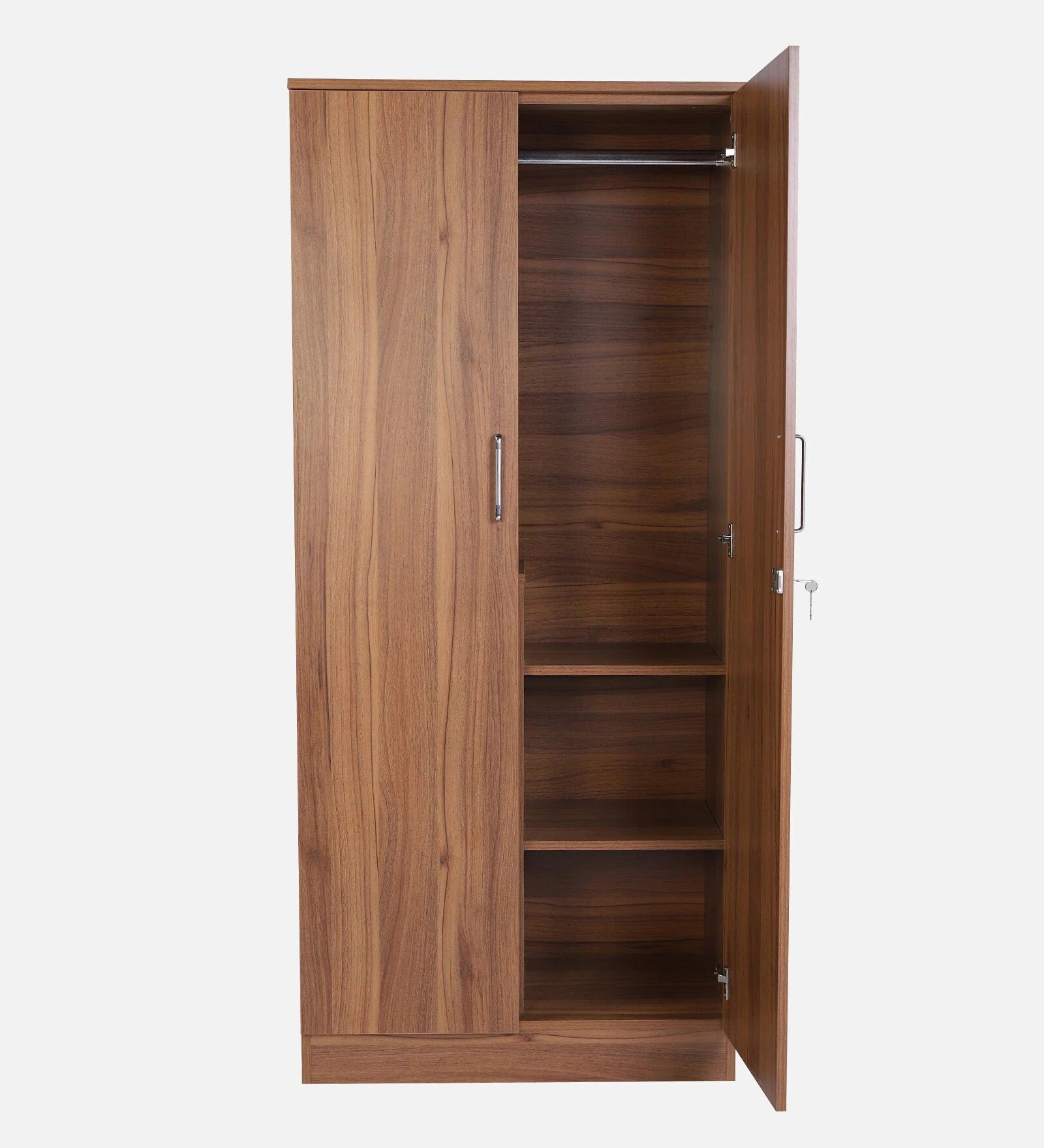Kelly 2 Door Wardrobe In Walnut - Luxe Maple