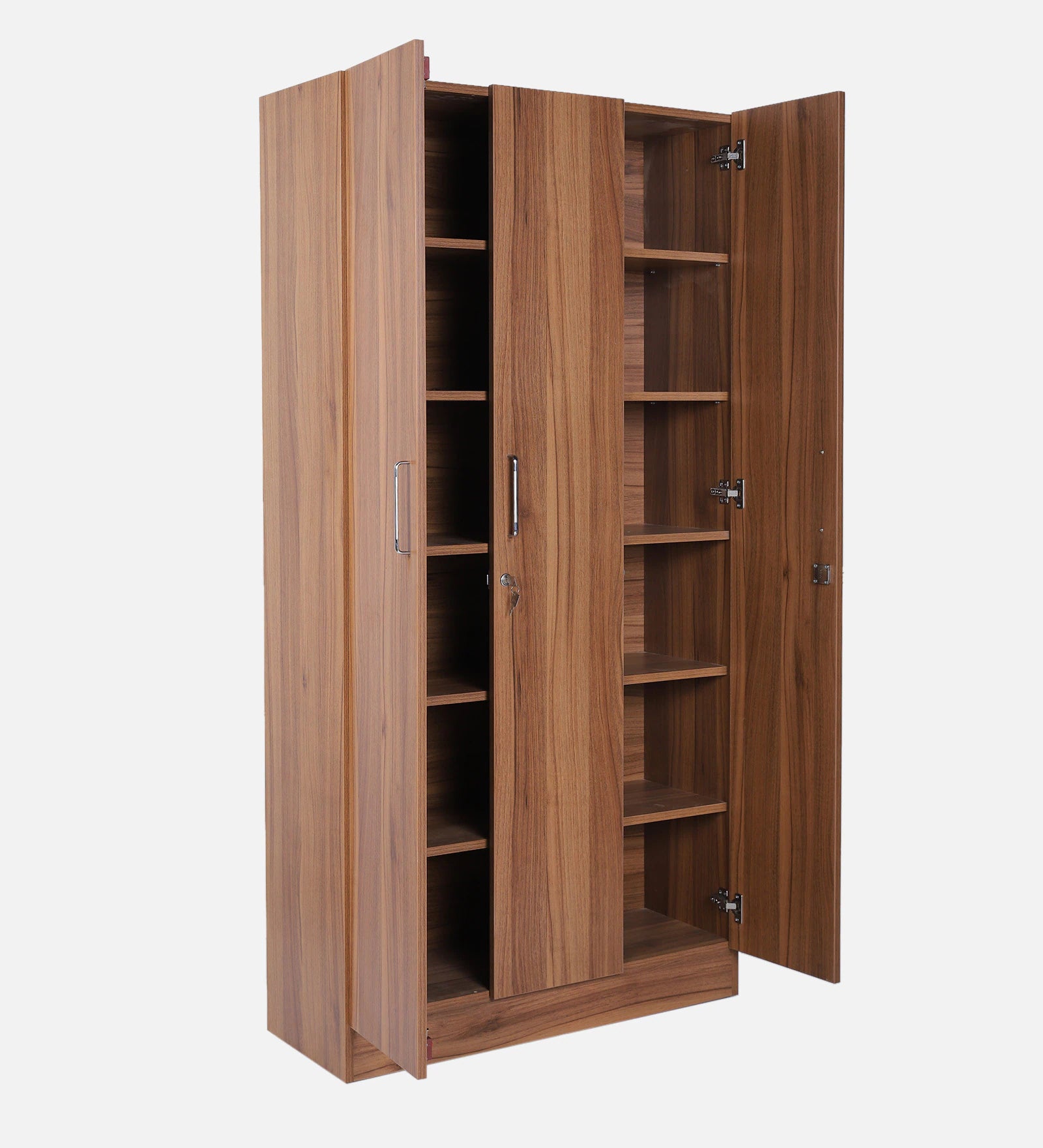 Kelly 3 Door Wardrobes In Walnut - Luxe Maple