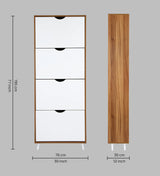 Kibo Shoe Rack In Laminate Wood - Luxe Maple