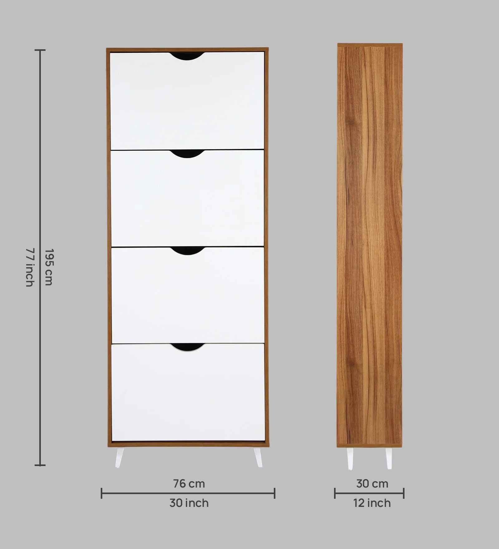 Kibo Shoe Rack In Laminate Wood - Luxe Maple