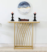 Kisco Console Table In Stainless Steel 304 - Luxe Maple