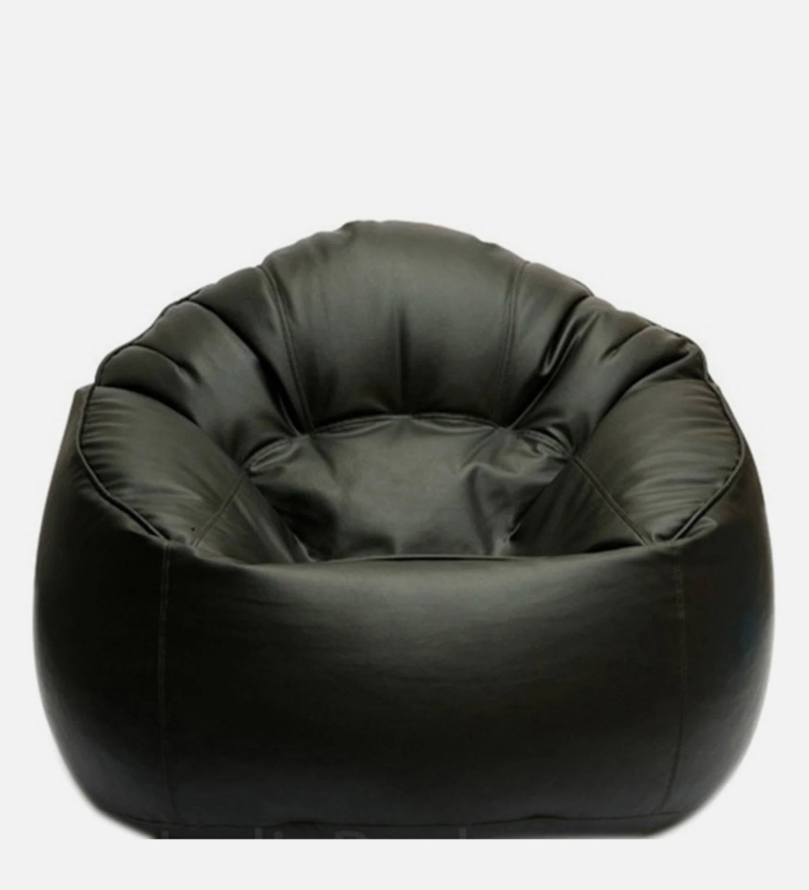 Leo Xxxl Leatherette Bean Bag Cover in Black - Luxe Maple