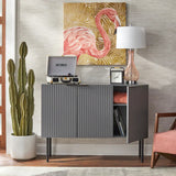 Strips Luxury Chest of Drawer in PU Polish