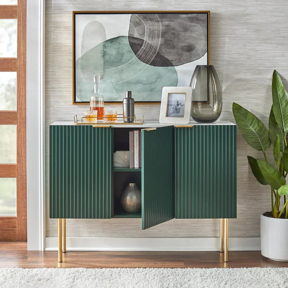 Strips Luxury Chest of Drawer in PU Polish