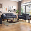 Lixer Straight Light Sofa Set in Suede - Luxe Maple