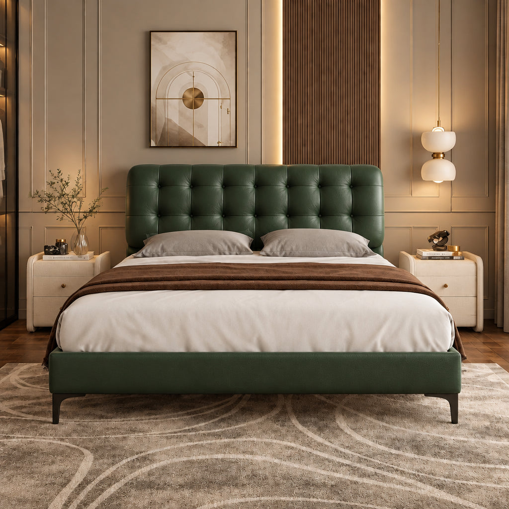 London Luxury Upholstered Bed In Leatherette