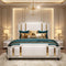 Luxter Premium Upholstered Bed in Leatherette | Designer Bed - Luxe Maple