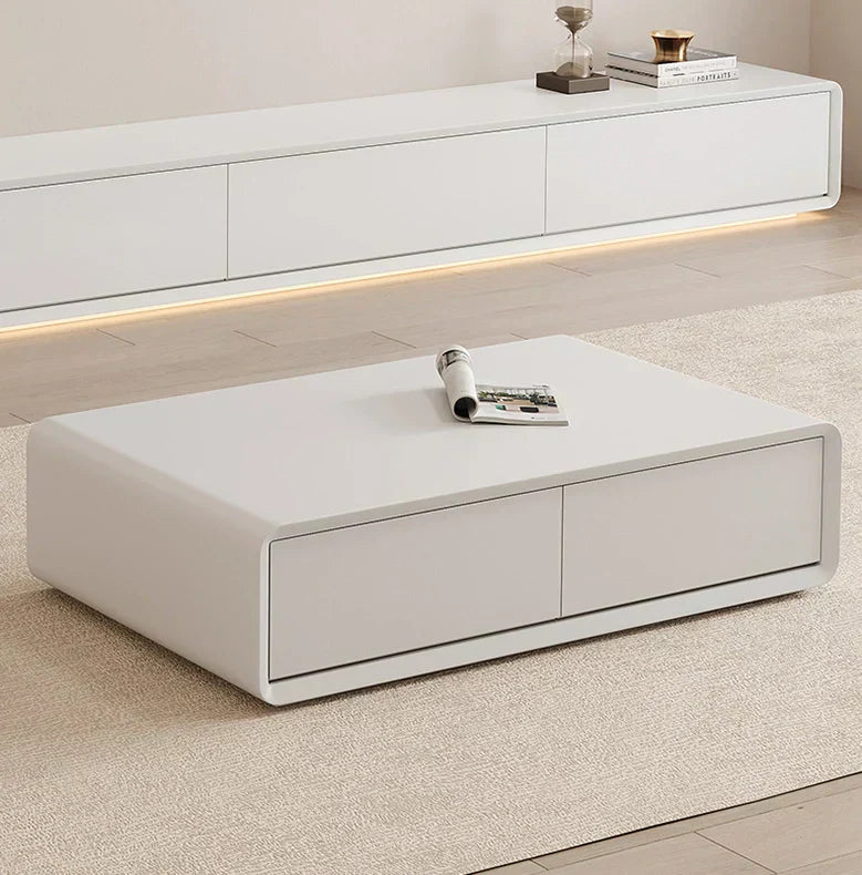 Kello Luxury TV Unit and Coffee Table in White Coffee Table