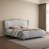 Marco Luxury Upholstered Bed In Suede