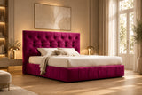 Oppo Quilt Luxury Upholstered Bed in Suede | Luxury Bed - Luxe Maple