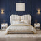 Pasco Premium Upholstered Bed in Suede | Premium Designer Bed - Luxe Maple