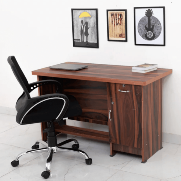 Amorini Study Table in Walnut Colour by Cupboard - Luxe Maple