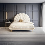 Romano Upholstered Non Storage Bed In Suede - Luxe Maple