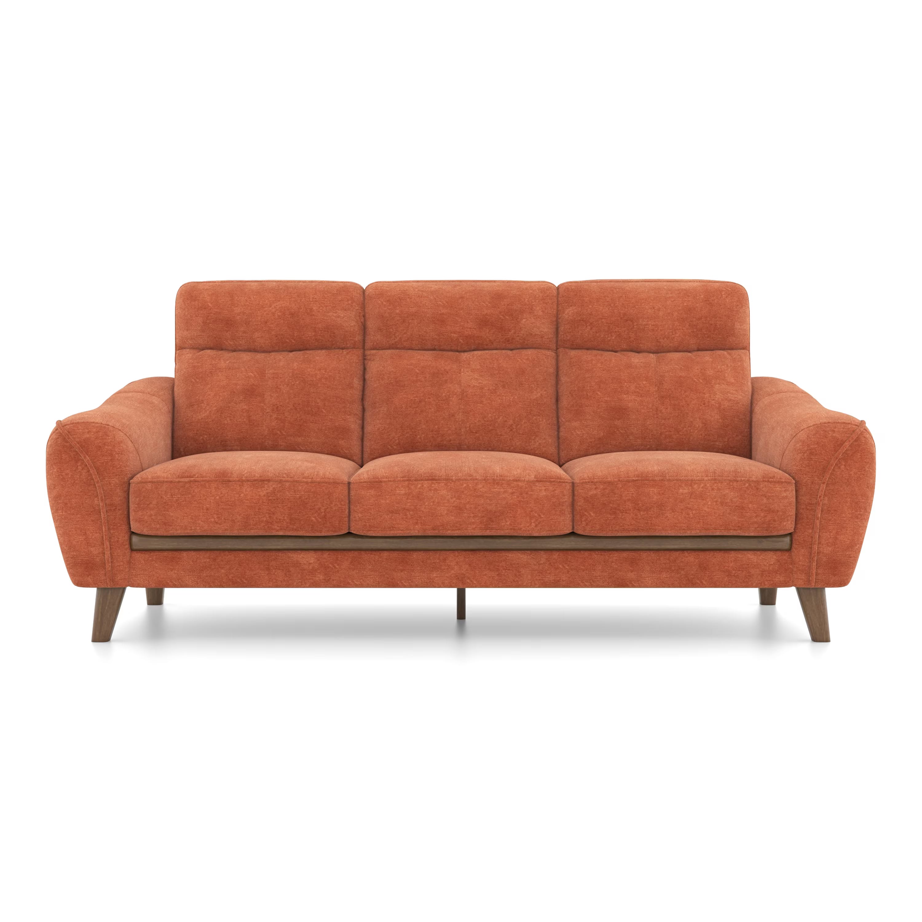 Rony Premium Suede Sofa Set - Luxe Maple