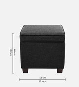 Sodo Ottoman With Storage In Fabric - Luxe Maple