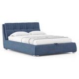 Stanford Premium Upholstered Bed In Suede - Luxe Maple