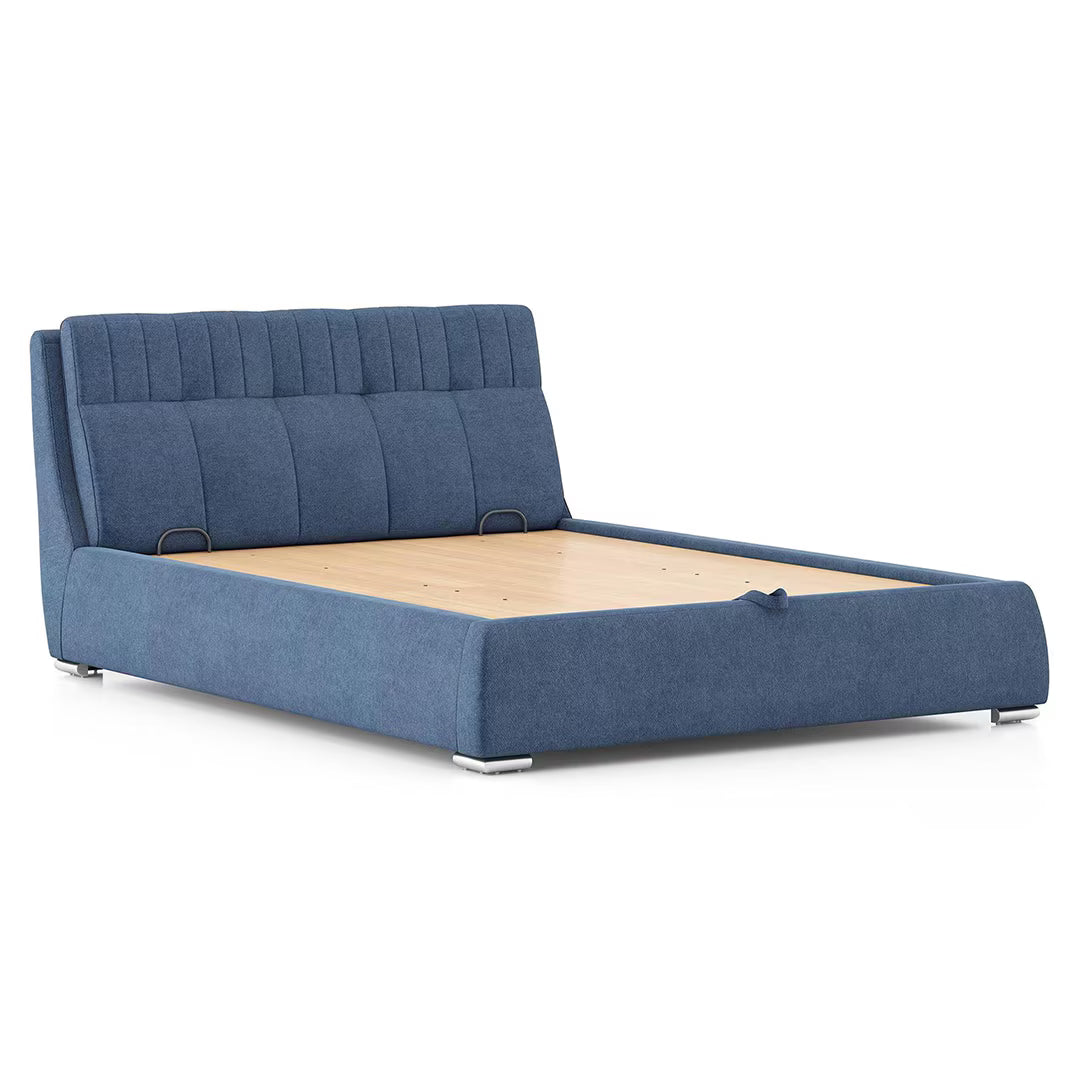 Stanford Premium Upholstered Bed In Suede - Luxe Maple