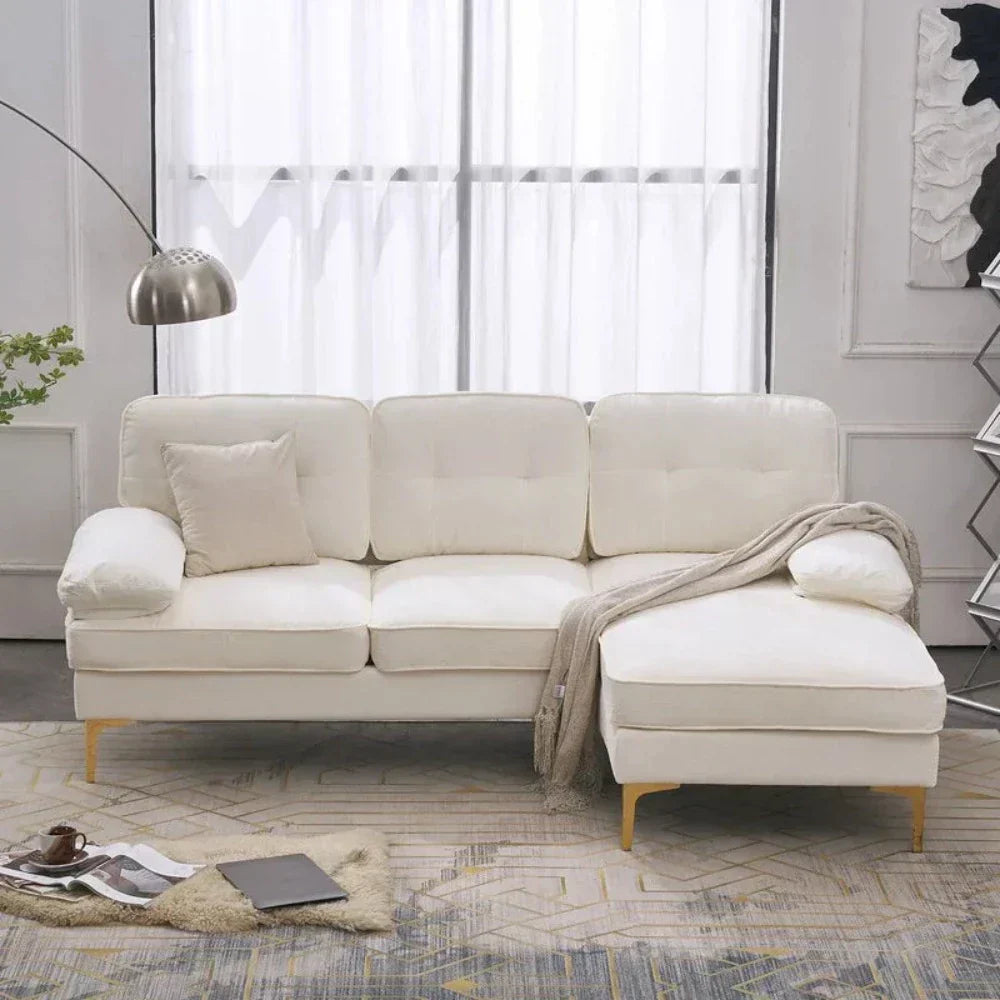 Bosco Luxury Modern Sectional Sofa Set White