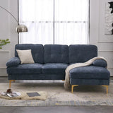 Bosco Luxury Modern Sectional Sofa Set Blue