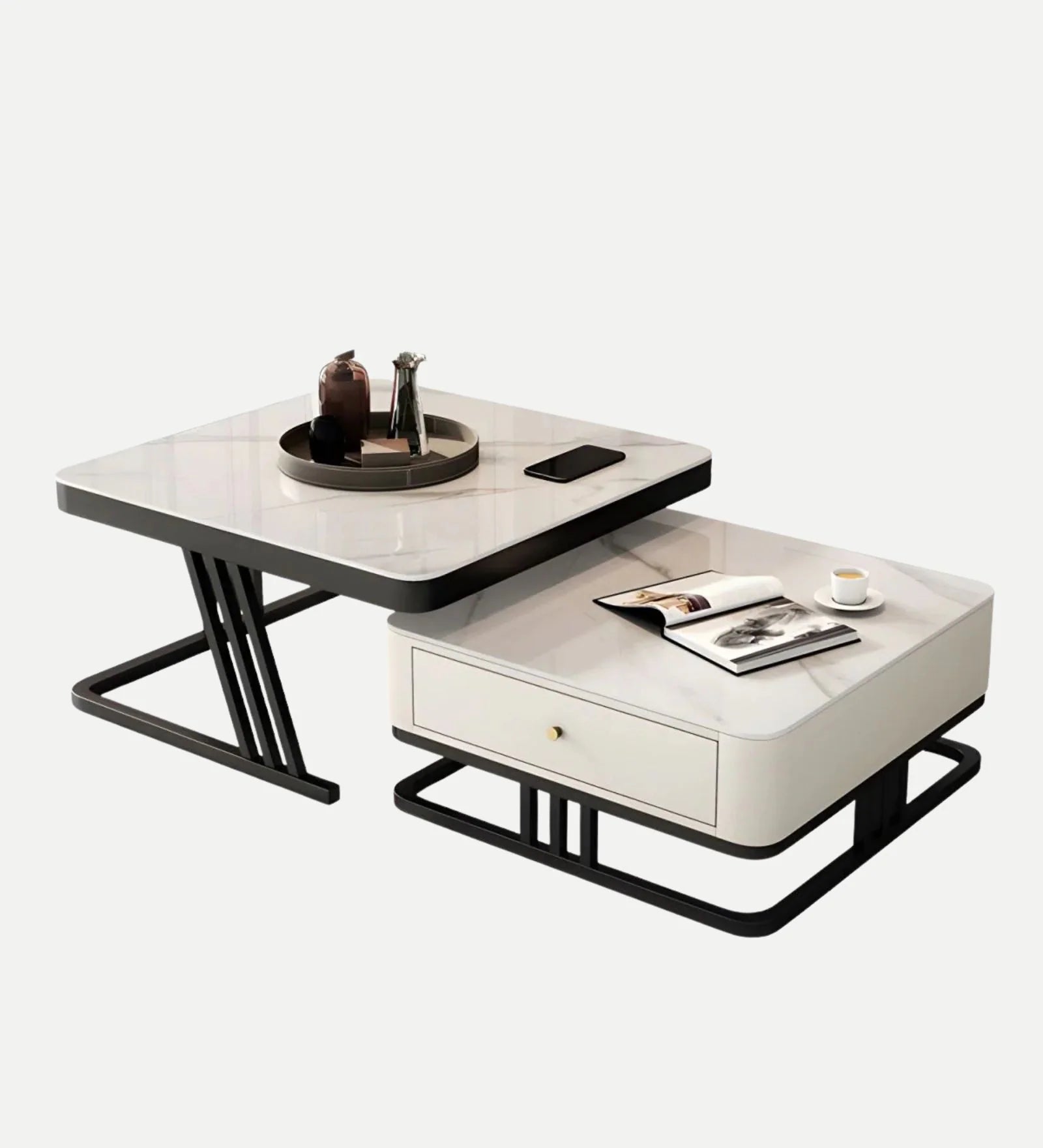 Umar Nesting Table In SS 304 - Luxe Maple
