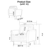 Kelvin Arm Upholstered Accent Sofa Chair