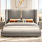 Vitara Luxury Upholstered Bed in Leatherette | Designer Bed - Luxe Maple