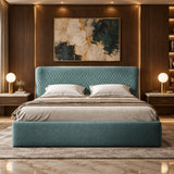 Vivo Luxury Upholstered Bed in Suede | Modern Designer Bed - Luxe Maple