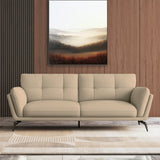 Volly Leatherette Sofa Set - Luxe Maple Beige