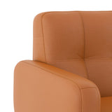 Wave Leatherette Sofa Set - Luxe Maple