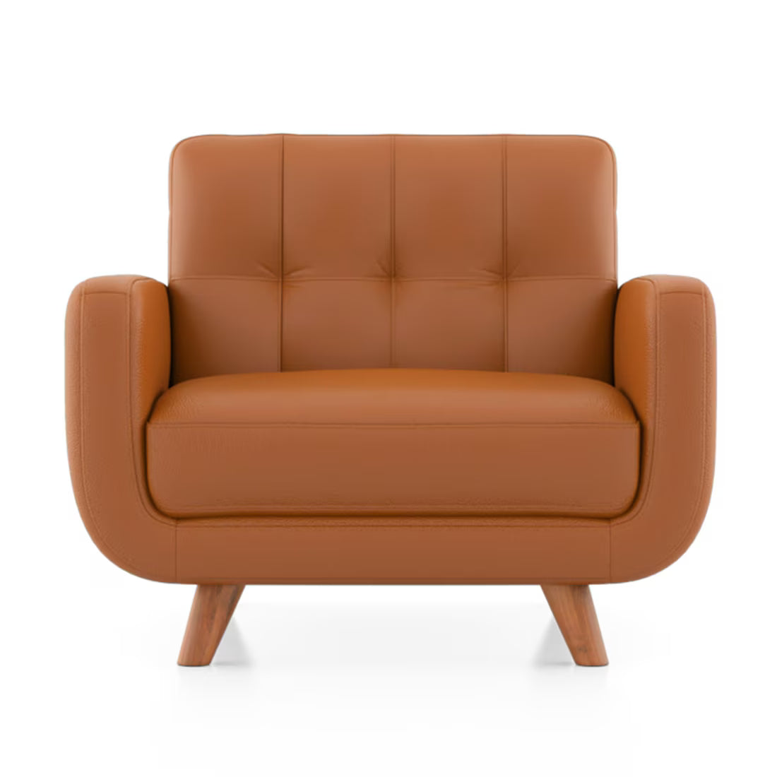 Wave Leatherette Sofa Set - Luxe Maple