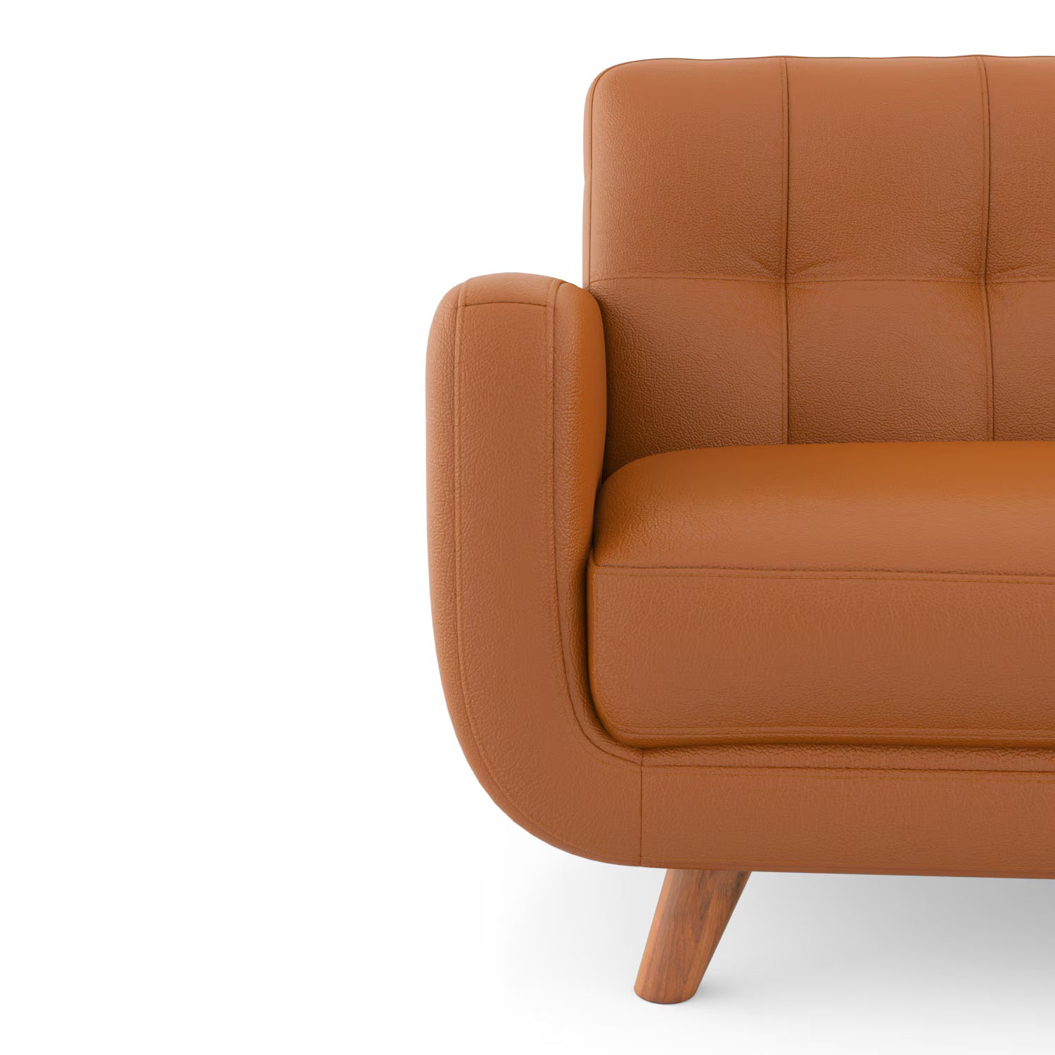 Wave Leatherette Sofa Set - Luxe Maple