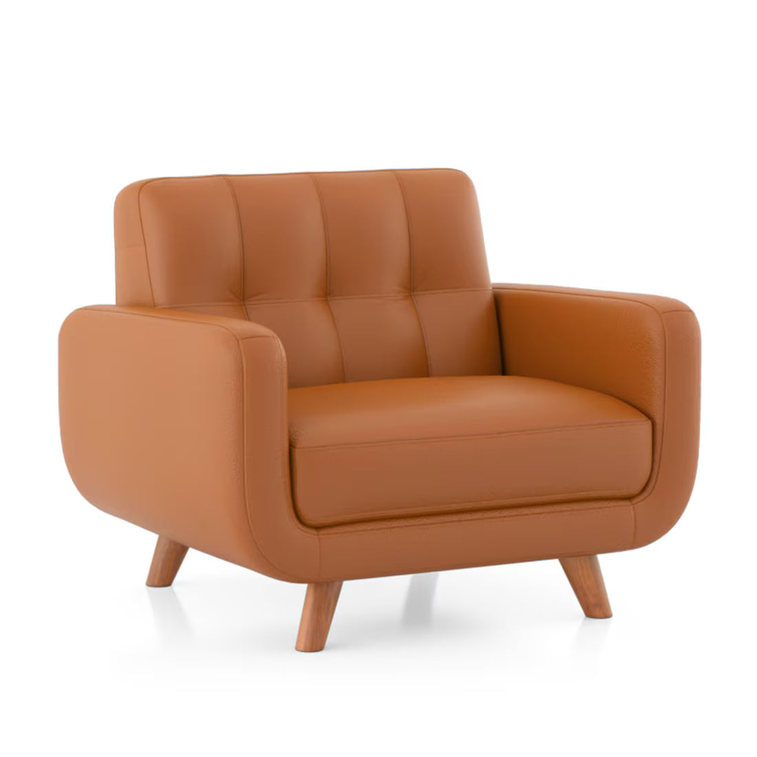 Wave Leatherette Sofa Set - Luxe Maple